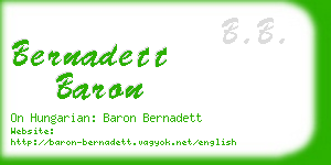 bernadett baron business card